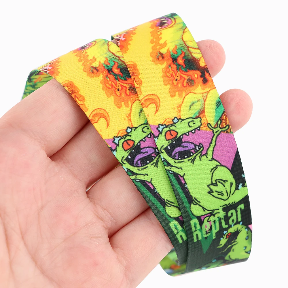 ER1029 мультяшный Непослушный детский шнурок с зеленым драконом держатель для