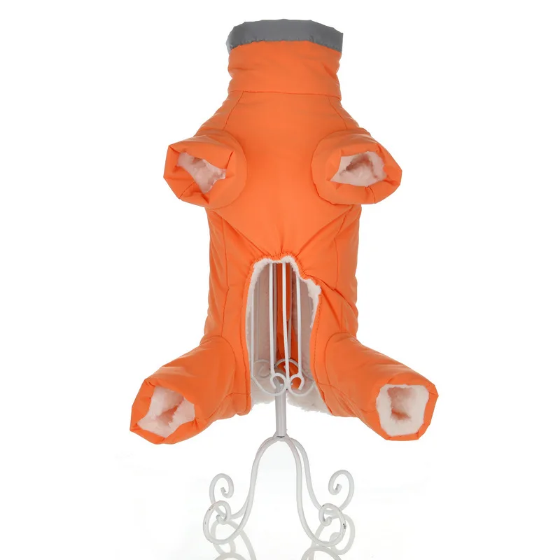 Orange For Boy Зимняя одежда для маленьких собак, Теплая Флисовая Куртка для питомца, Водонепроницаемые Светоотражающие комбинезоны для собак, одежда для чихуахуа, Комбинезоны - Цвет: Orange For Boy