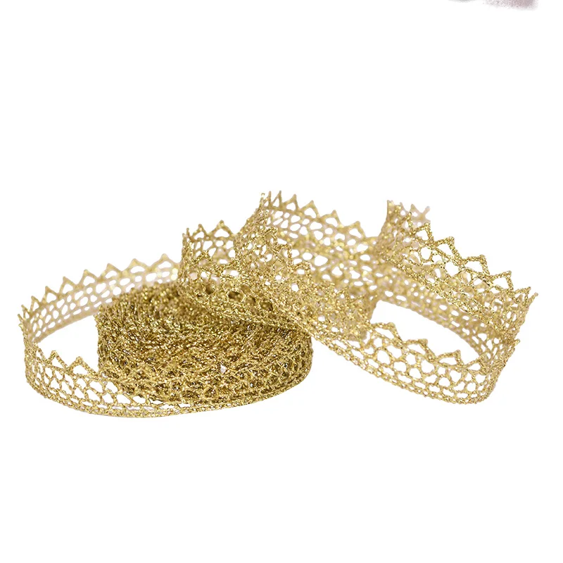 5/10 ярдов золотой серебряный кружевной цветок кружевная лента с вышивкой для