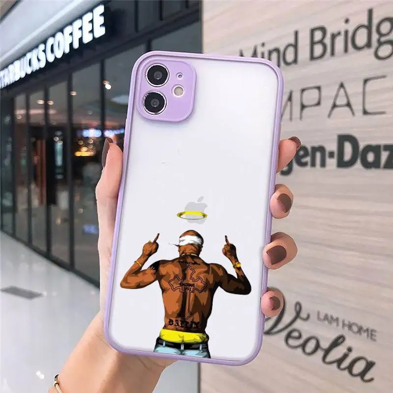 

Rapper 2pac singer Phone Cases matte transparent For iphone 7 8 11 12 plus mini x xs xr pro max cover