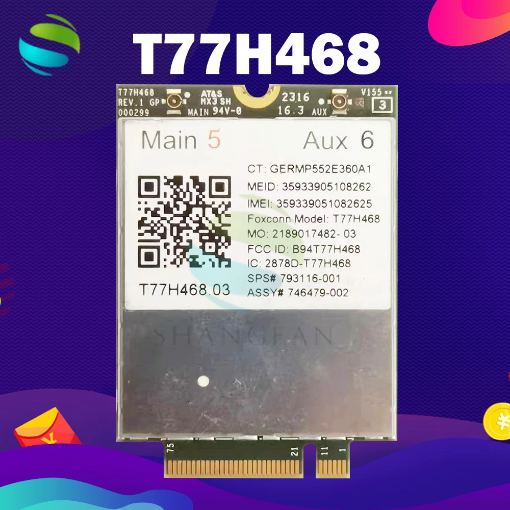 LT4211 T77H468 GOBI5000 LTE/EV DO/к оператору сотовой связи HSPA + WWAN карты SPS:793116 001 аккумулятор