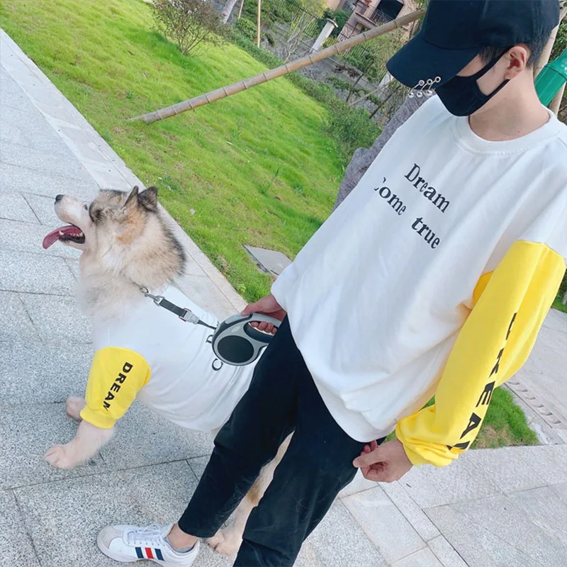 Хлопковая толстовка с капюшоном для собак одежда среднего и большого размера