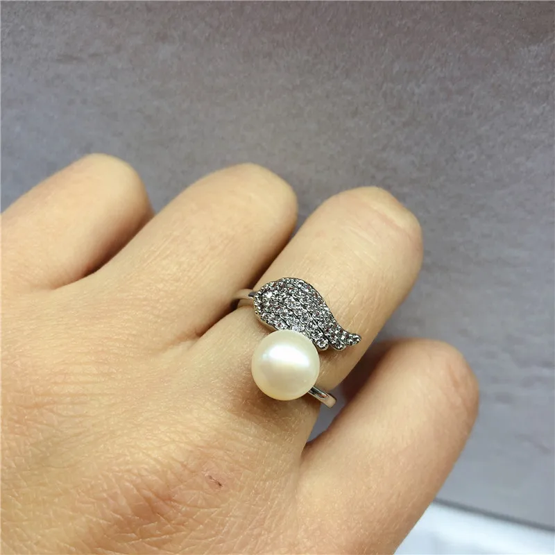 

Angel Wing Style Ring Mountings Base Findings Mount Component Jewelry Settings Parts for Pearls Stones Crystal Agate Coral Jade