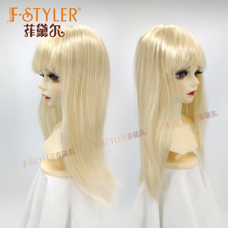 Moher 16 дюймов Синтетические Платиновые светлые волосы длинные натуральные