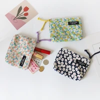 lovely floral small fresh coin purse female compact mini new student key storage bag cute literary new fashion wallet
