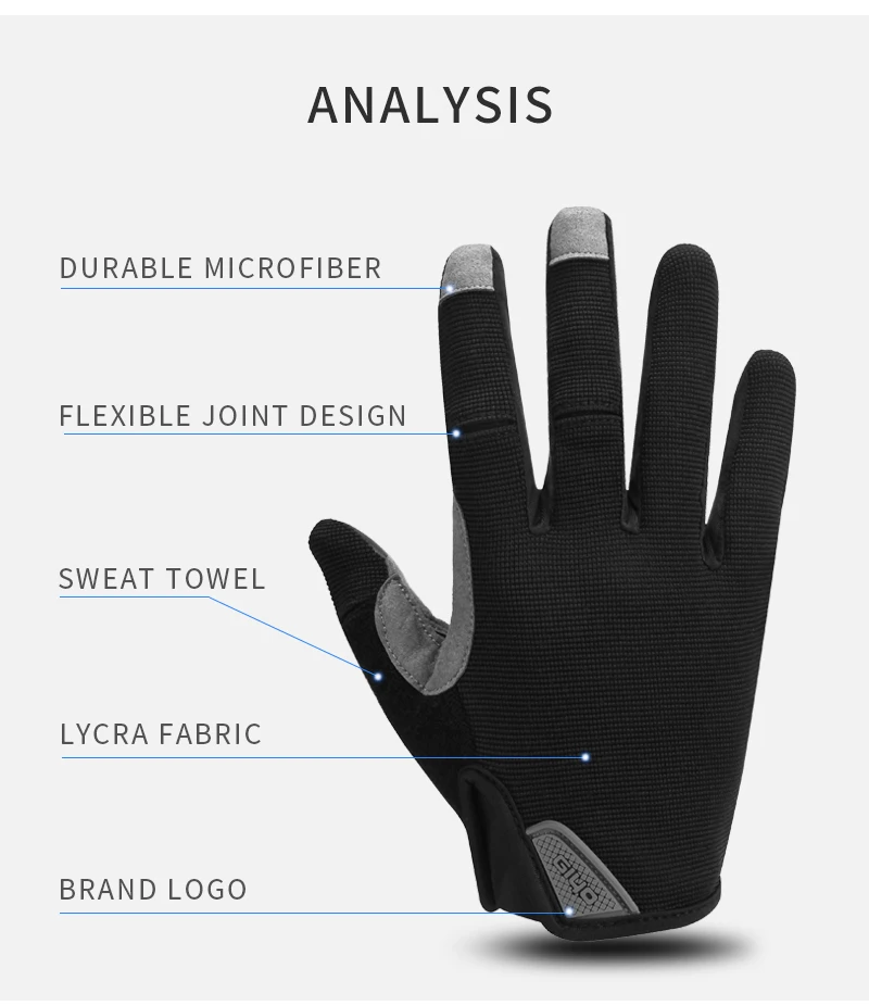

Winter Sport Cycling Gloves Fishing Gym Bike Gloves MTB Full Finger Cycling Gloves For Bicycle Male Women