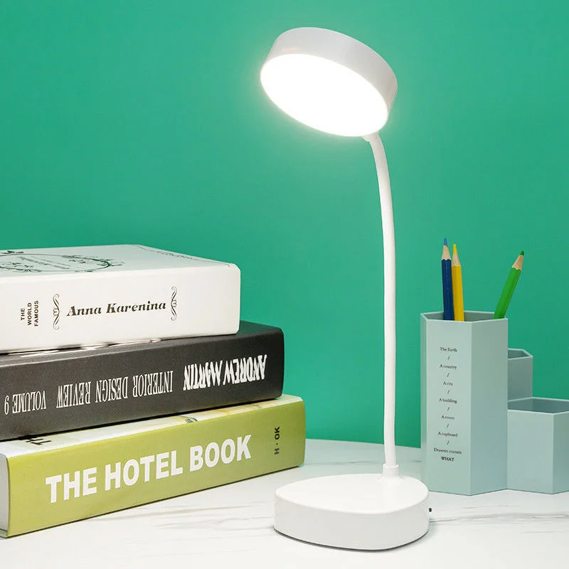 

Usb Lamp Table Lamp Three-Speed Touch Dimming Reading Lamp USB Charging Plug-in White Warm Eye Protection Student Table Light