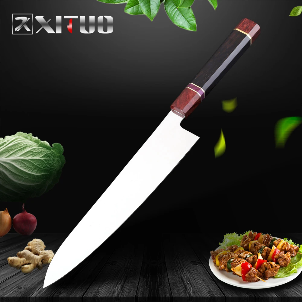 Нож шеф повара XITUO vg10 стальной японский нож сантоку для сашими суши лосося мяса