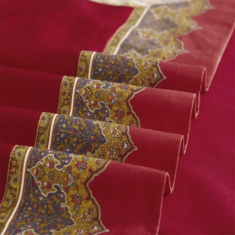 Цифровое шелковое постельное белье комплект из длинного штапельного хлопка