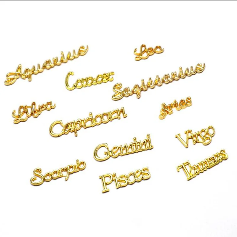 

YEYULIN Mixed 12 Constellation Pendant Charm Star Zodiac Sign For DIY Necklace Bracelet Jewelry Making Finding