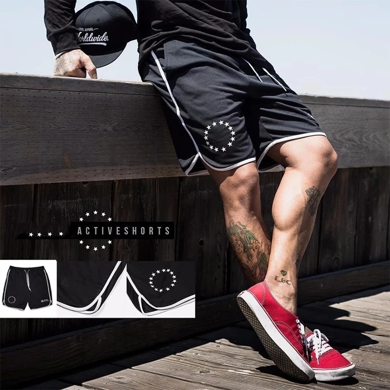

2019 Summer Mens Brand Jogger Sporting Shorts Slimming Men Black Bodybuilding Short Pants Male Fitness Gyms Shorts for workout
