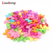 50pcs 15x18mm mixed color bow knot beads acrylic spacer beads for jewelry making necklace diy bracelet