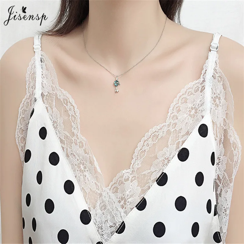 Jisensp ожерелье с подвеской в Корейском стиле винтажная синяя планета со стразами