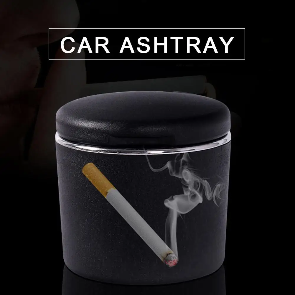 Car Accessories Portable LED Light Ashtray Universal Cigarette Cylinder Holder Styling Family Dual Use | Автомобили и мотоциклы