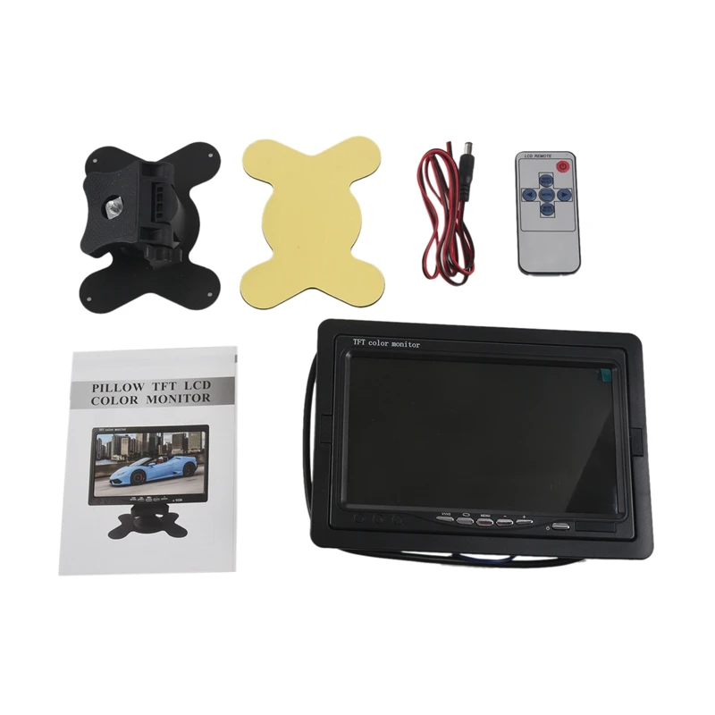 12В 24В 7 дюймовый TFT LCD цветной HD монитор для автомобильной камеры заднего