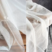 unique organza tulle fabric white stripe stiff feel diy patchwork veil various skirts stage decor gown dress designer fabric
