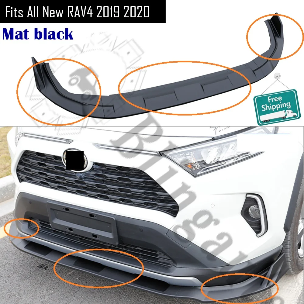 Передний диффузор подходит для T oyota все новые RAV4 2019 2020 ABS пластик Передняя губка