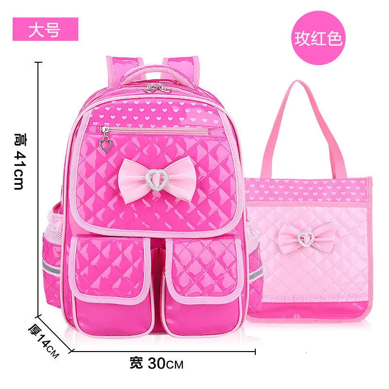 School Kids waterproof Bags Children Backpack set Girls pu leather Backpacks Schoolbags Kids princess Backpack Mochila Infantil