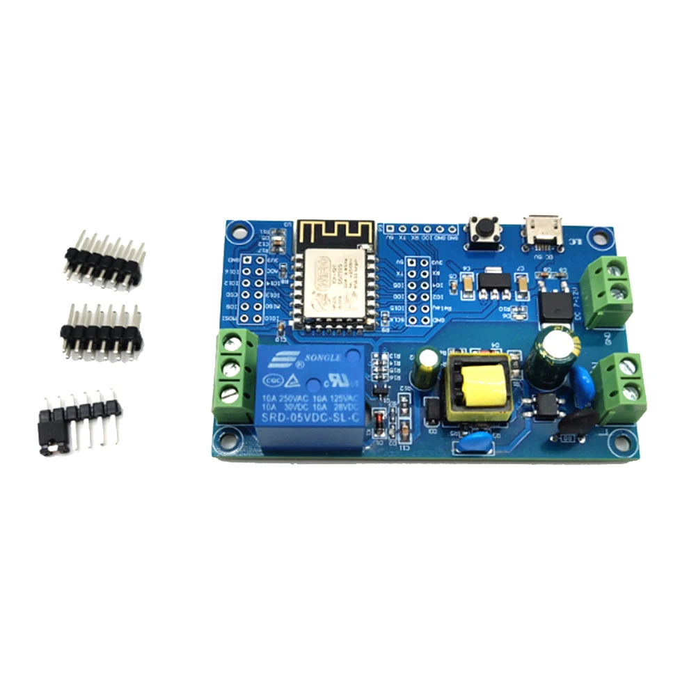 Блок питания переменного/постоянного тока ESP8266, одноканальный релейный модуль с Wi-Fi, Φ дополнительная плата разработки, Φ DC5V