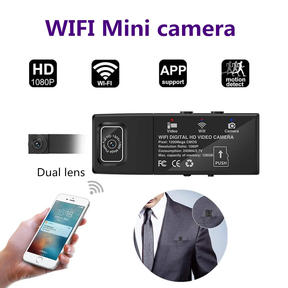 

HD 1080P Мини видеокамера Wi-Fi/P2P камера видео диктофон ручка карманное инфракрасное Обнаружение движения камера Поддержка sd-карты pk sq11
