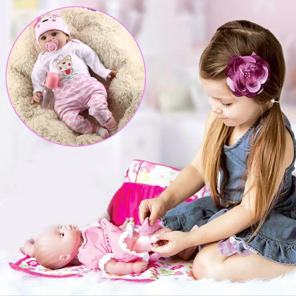 

55CM 6PCS/SET Cute Kids Reborn Baby Doll Soft Lifelike Newborn Doll Girls Toy Birthday Gifts For Child Bedtime Early Education
