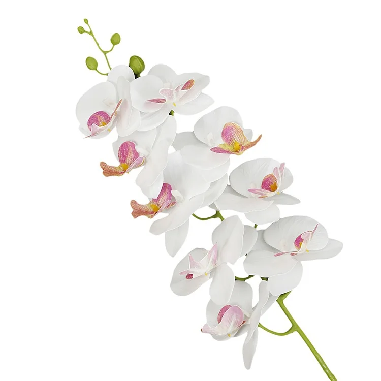 White Pink Искусственные цветы, орхидеи бонсай, украшения дома Искусственные цветы декоративная Орхидея в горшке, поддельные цветы Орхидея с раковиной - Цвет: White Pink