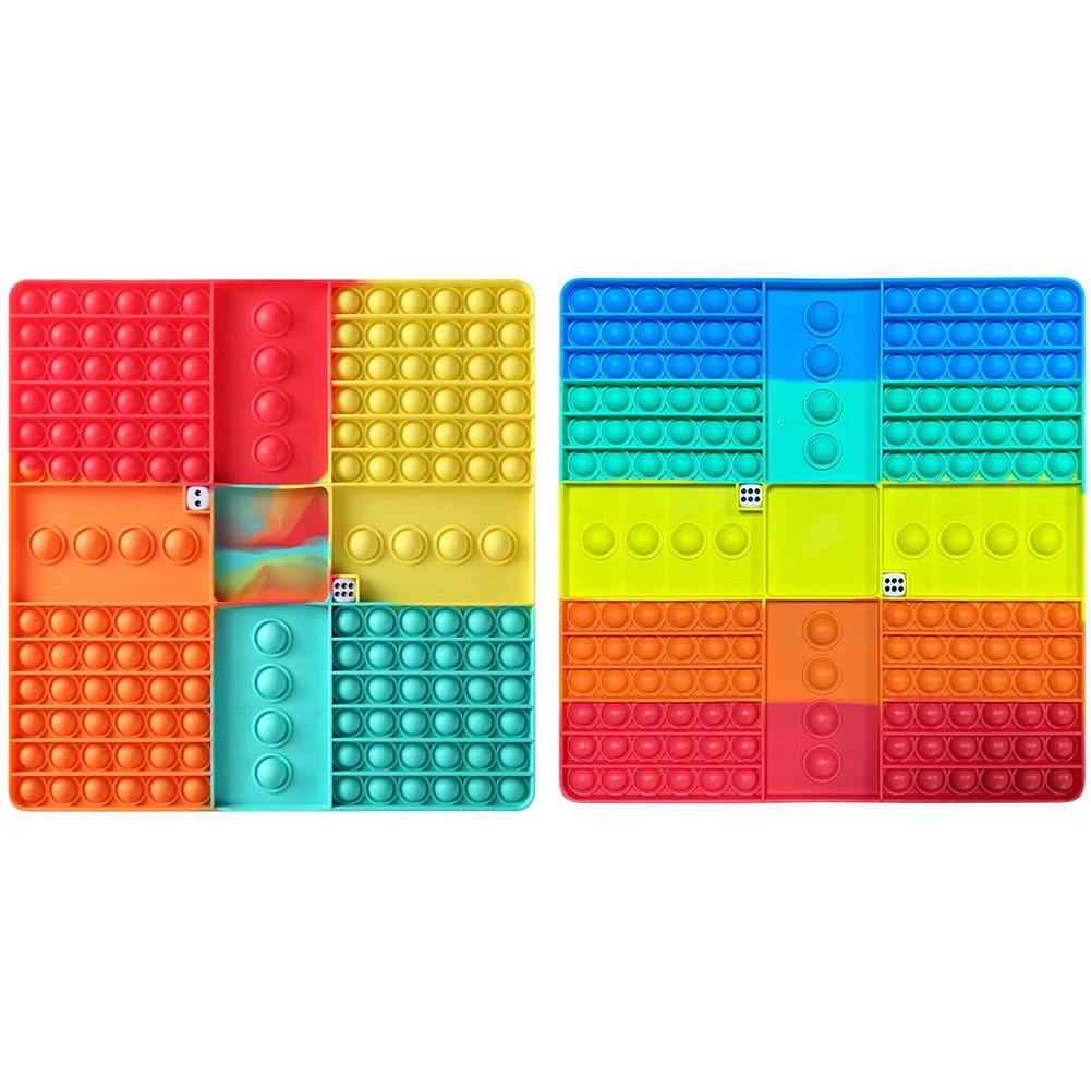 

Силиконовая квадратная шахматная доска большого размера с пузырьками для Austism нуждается в антистрессовом пазле расслабляющие детские разв...
