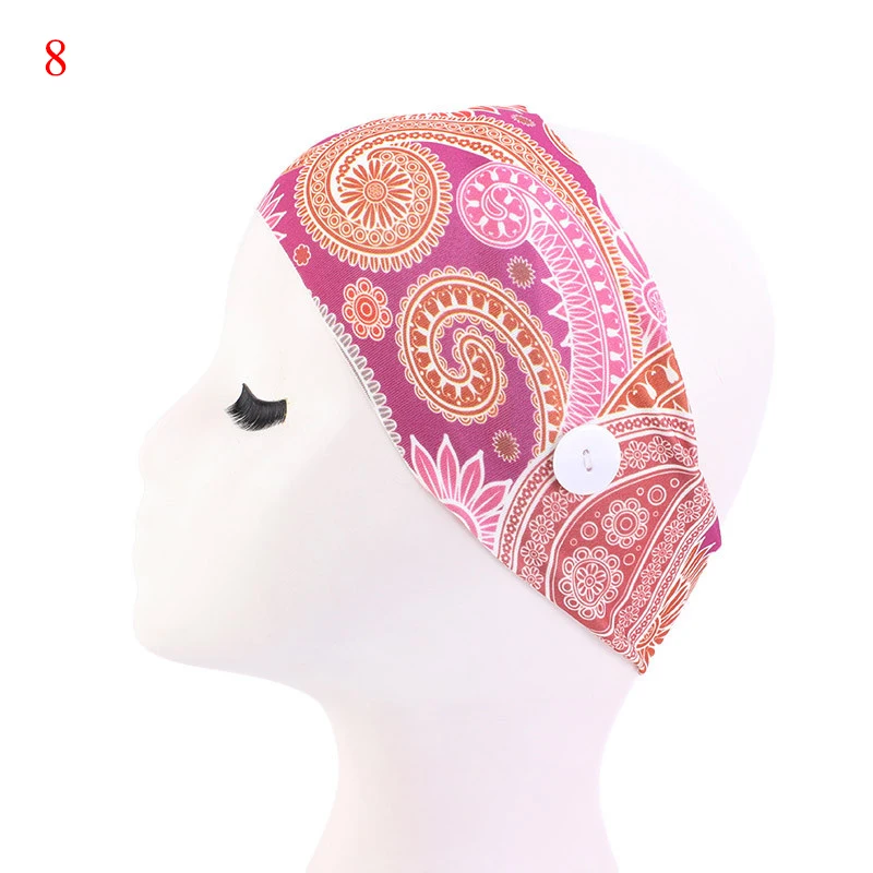 Винтажная повязка на голову с пуговицами женские модные эластичные повязки для