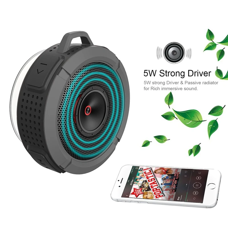 ABKK-Hands-Free Душ динамик Bluetooth водонепроницаемый беспроводной с 5 Вт драйвер