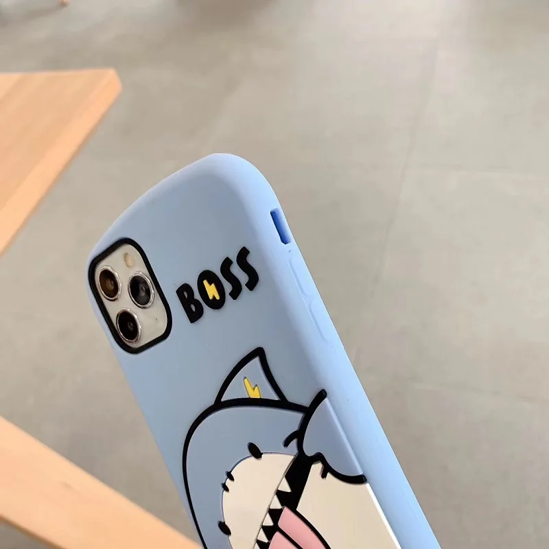 Мягкая силиконовая вспышка Boss Shark чехол для телефона iphone6/6S78 Plus XR XS MAX 11/12ProMax купите