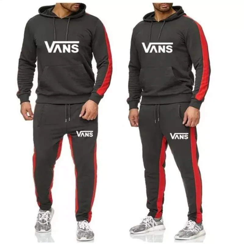 

2020 men's fall/winter sportswear men's hoodie and pants two-piece casual sportswear running wear fitness pullover Sway
