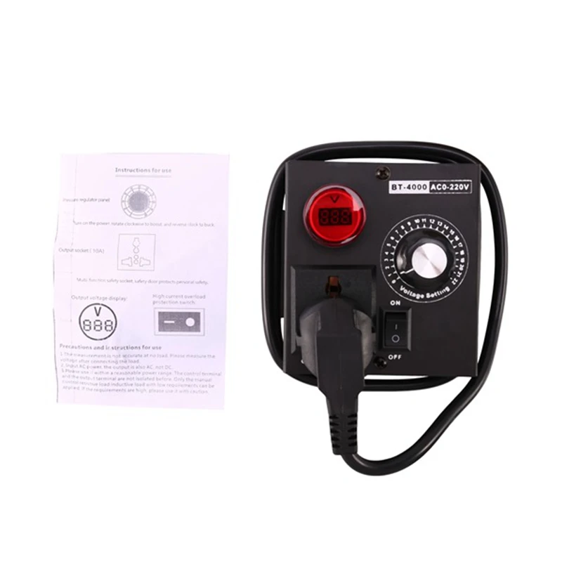 

Электронный регулятор напряжения Scr, 220 В, 4000 Вт, регулятор температуры, скорости вентилятора, диммер, электрический, регулируемый, вилка ста...