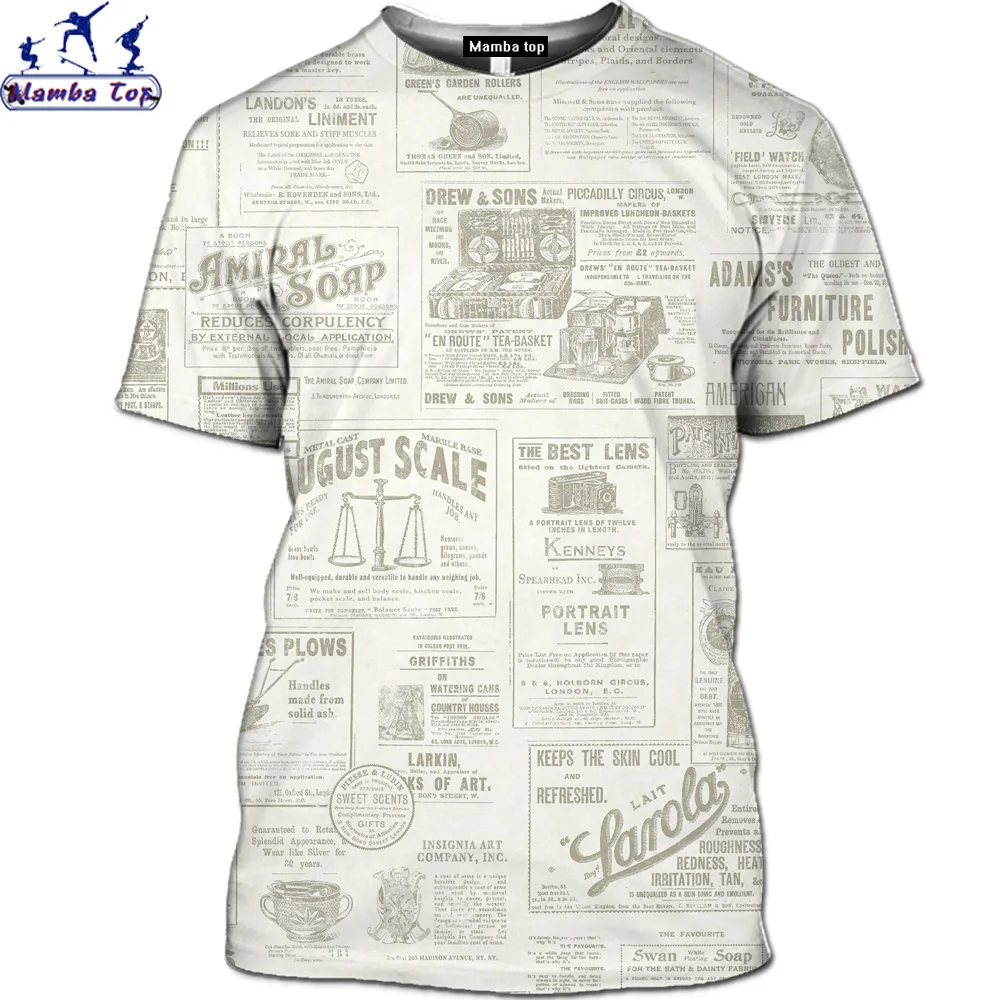 Лучшая забавная футболка Mamba с газетами Мужская в стиле хип-хоп музыкой женская