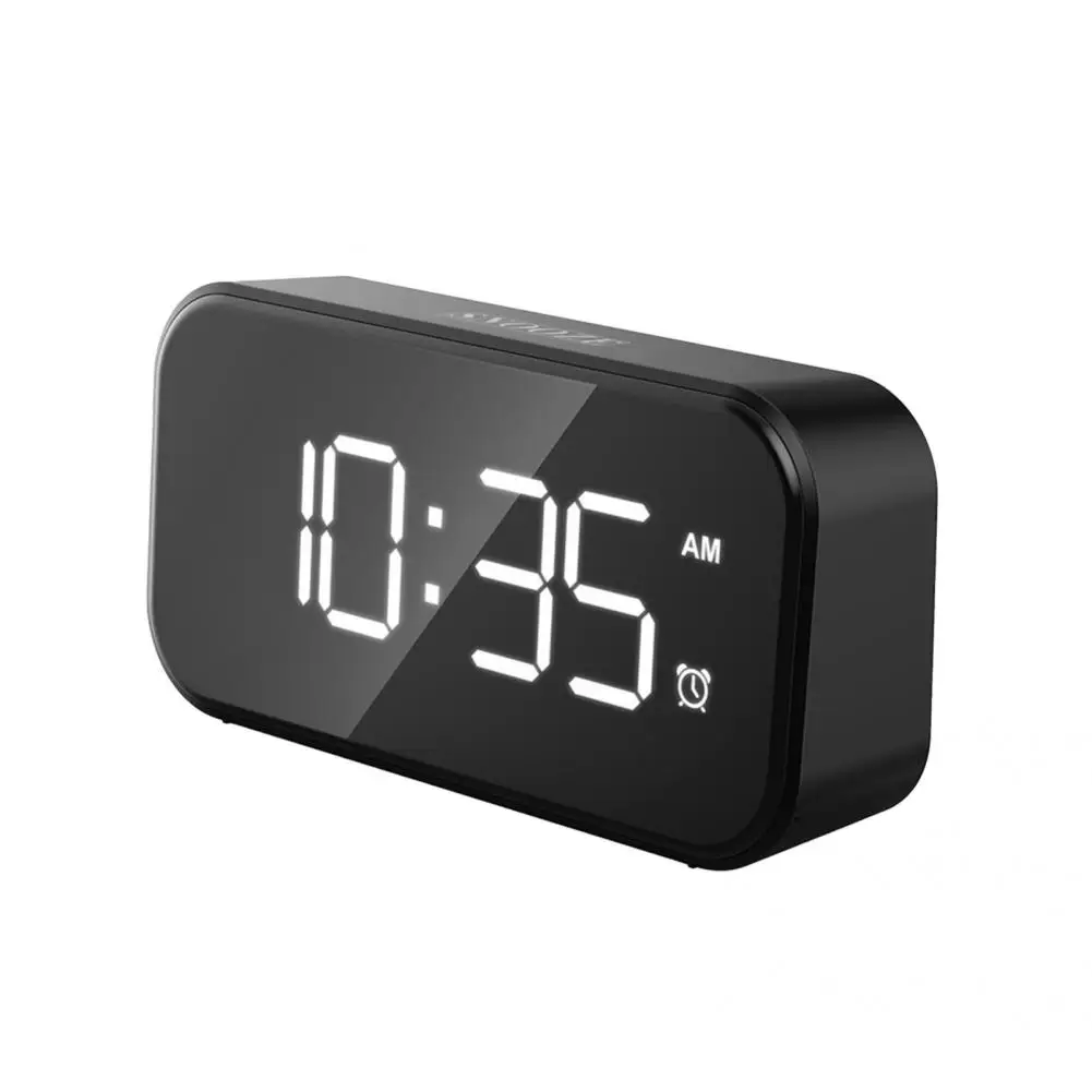 

ABS 1 Set Ornamental No Radiation 5 Inch 6 Levels Brightness ABS LED Clock 2 Colors Alarm Clock Portable for Living Room