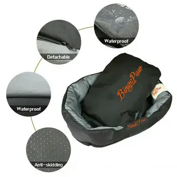 Waterproof XXL Extra Large Jumbo Orthopedic Sofa Dog Bed Pet Mat Kennel Washable Basket Pillow Comfy Bed 6