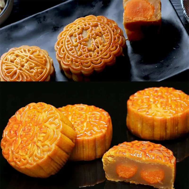 75 г Mooncake плесень 4 шт цветы штампы баррель ручной пресс луна торт кондитерские