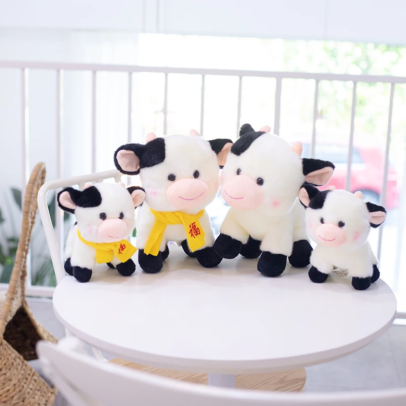 

Cute Cartoon Lucky Cow Plush Doll Baby Soft Cattle Toys Plush Suffted Soft Lovely Calf For Children Girls
