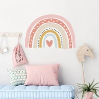 84x55cm pink rainbow paste wall sticker art sticker fashion bohemian wallpaper wall sticker home decoration girl child bedroom