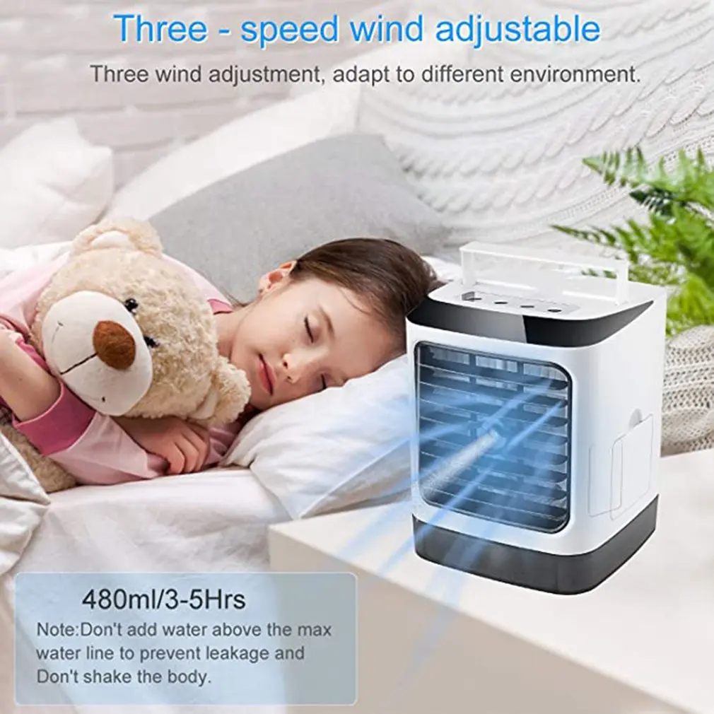 

Air Conditioner Desktop Air Conditioning With Remote Control Air Cooler Fan Humidifier Mini Air Cooling Fan