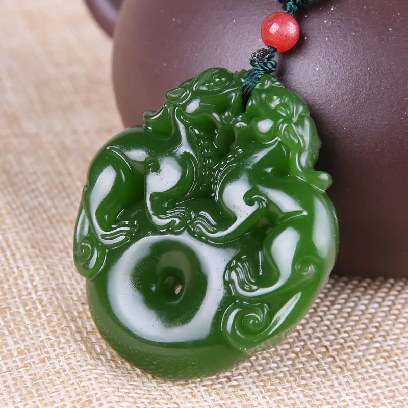 Двойная подвеска в виде стрекозы подвесная вешалка белый нефрит Kirin cai переводная