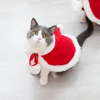 1pcs winter cat christmas clothes little red riding hood cloak cloak coat cosplay costume pet kitten