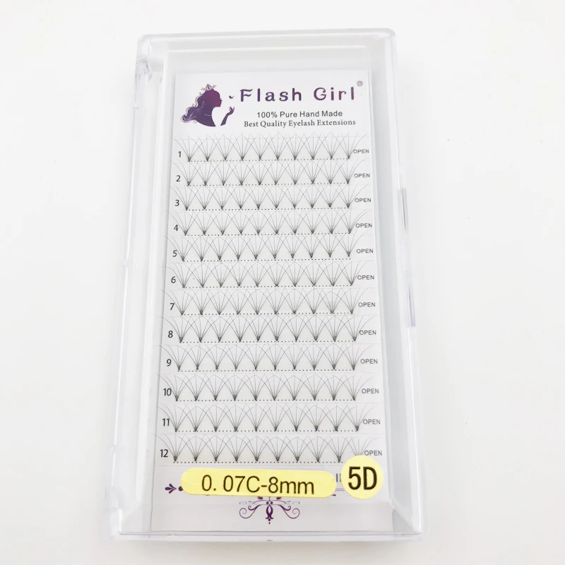 Flash Girl оптом 3D 0.07C готовый объемный веер фотография|Накладные ресницы| |
