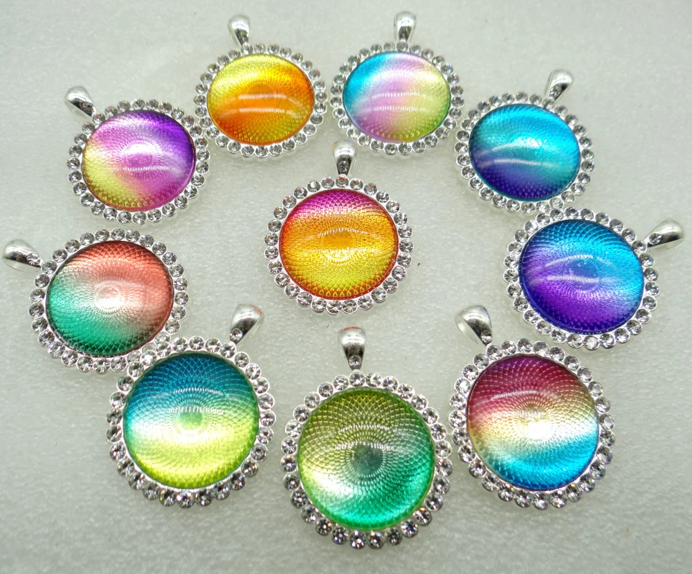 

Горячая продажа 2020 натуральный камень кварц Кристалл Опал lapis Howlite подвеска круглой формы Diy ювелирное изделие ожерелье для женщин 8 шт