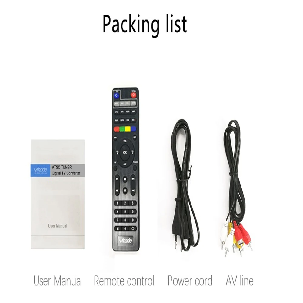 

Vmade Newest Original DVB ATSC Q1 Digital Terrestrial TV Receiver Tuner Support PVR MPEG-2 / 4 H.264 HD 1080p DVB TV Box for USA