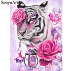 Алмазная живопись, розы, цветы, Тигр и птица, полная круглая стразы, алмазная вышивка, мозаика с животными, комплекты, украшение для дома