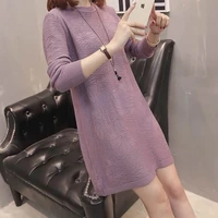 autumn winter sweater women knitted dress warm o neck sexy loose pregnant maxi plus size 4xl female ladies long sweaters