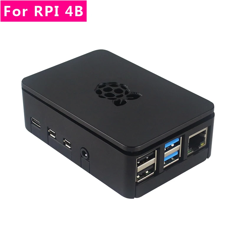 Raspberry Pi 4 ABS Чехол черный пластиковый чехол Корпус для Модель B 4B|Аксессуары