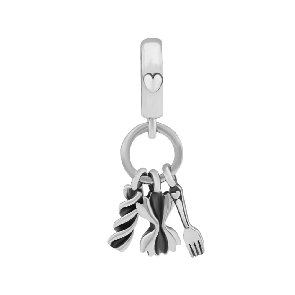 

DIY Fits for Europe Charms Bracelets Love Pasta Beads 100% 925 Sterling-Silver-Jewelry Free Shipping