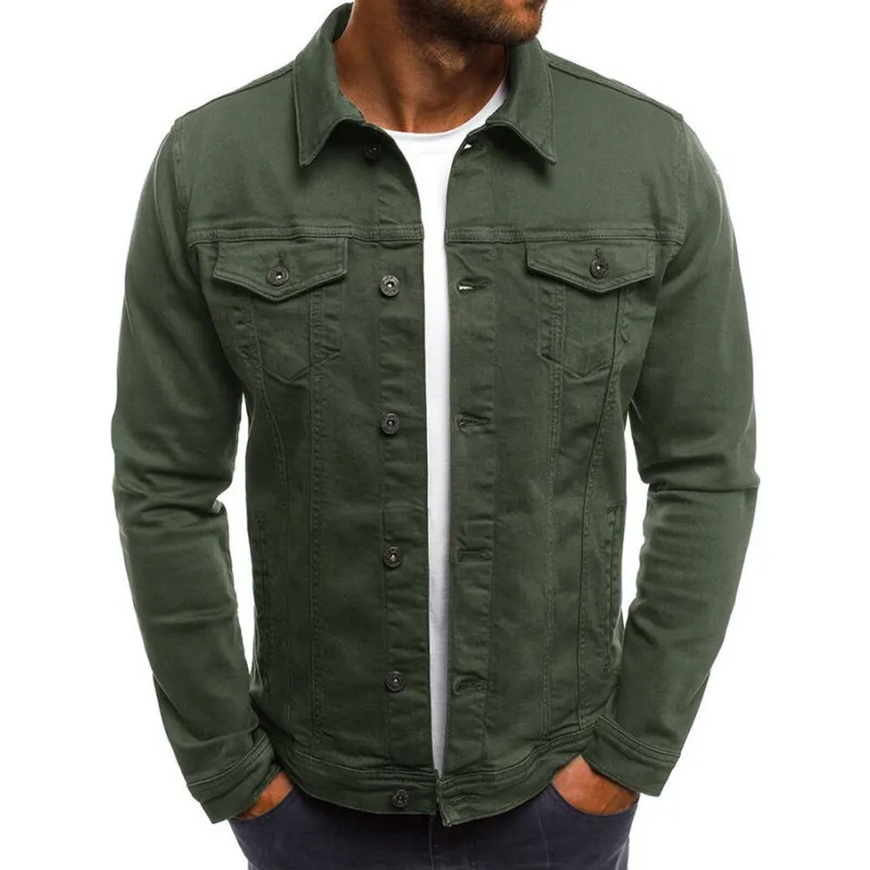 Spring And Autumn New Casual Men's Jackets Men's Denim Jackets Slim Tooling Jackets Fashion Trendy Brand Jackets