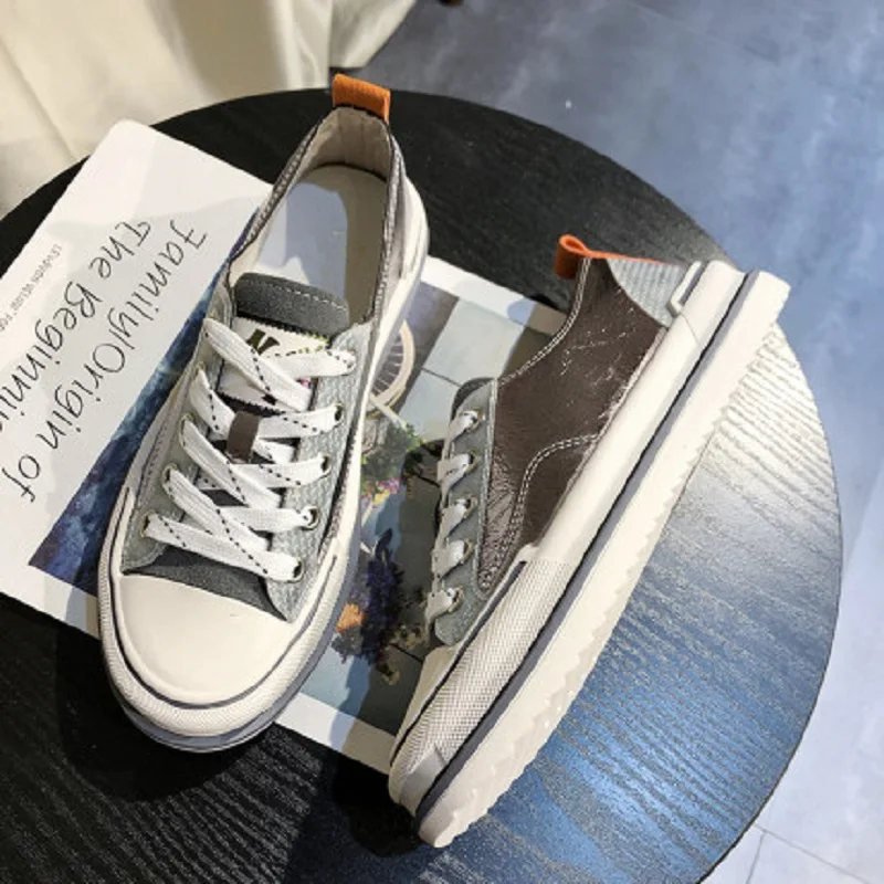 Маленькие белые туфли Новинка 2020 года сезон весна парусиновая повседневная